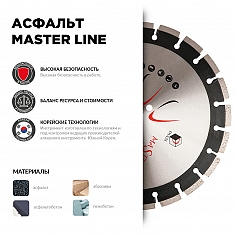 Характеристики и применение сегментного алмазного круга Diam Master Line 1A1RSS Асфальт 350 мм