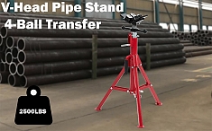 Применение V-образной четырехроликовой складной регулируемой опоры для труб Remmers Atlant 1/8-12