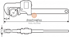 Размеры ключа трубного Super-Ego Stillson 10"