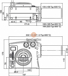 Размеры промышленного фена Leister Hotwind System