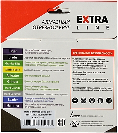 Упаковка алмазных отрезных кругов Diam Extra Line Turbo Hard Ceramics 125 мм